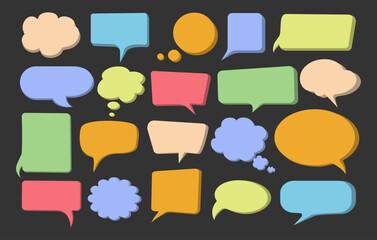 Colorful chat clouds