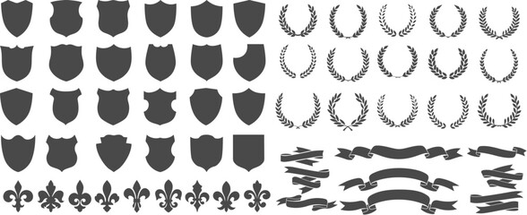 Black heraldic symbols