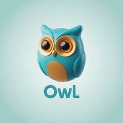 3D Cute Owl Icon with Transparent Background for Modern Business and Technology Projects
