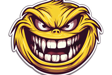 Vector realistic bubbles on a transparent background - Black and white cartoon of the classic  meme with a large smile, laughing, and large teeth on an all-transparent background (2)