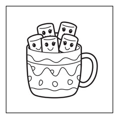 Christmas, black and white christmas coloring pages, christmas coloring book, holiday, bold and easy cute christmas coloring pages, line art, illustration, coloring book, coloring pages