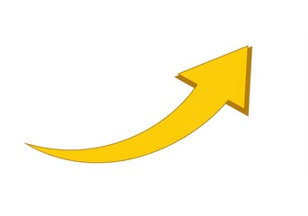 Curved yellow arrow pointing upwards