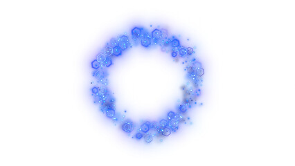 Blue Magic Star Ring with Glowing Light on Transparent PNG