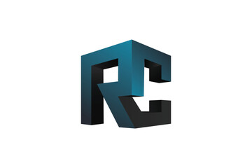 Obraz premium 3D letter A, and C black digital graphic symbol illustration formed by many spheres, representing technology