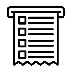 Receipt line icon