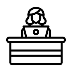 CustomerServiceDesk line icon