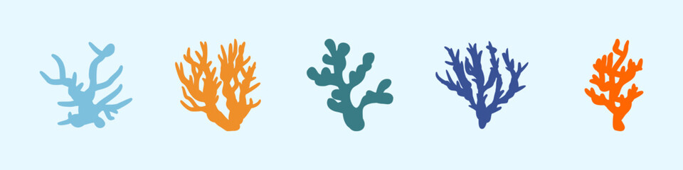 Hand Drawn Underwater Coral Reefs with Colorful Tropical Fish – Marine Ocean Life Illustration