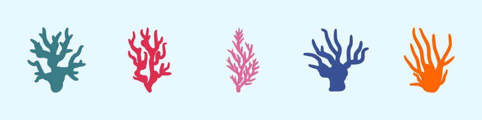 Hand Drawn Underwater Coral Reefs with Colorful Tropical Fish – Marine Ocean Life Illustration