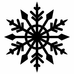 snow flacks silhouette vector