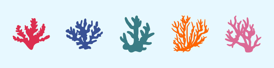 Hand Drawn Underwater Coral Reefs with Colorful Tropical Fish – Marine Ocean Life Illustration