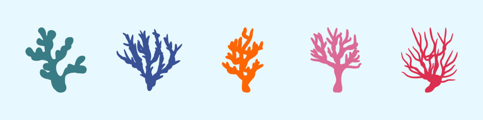 Hand Drawn Underwater Coral Reefs with Colorful Tropical Fish – Marine Ocean Life Illustration