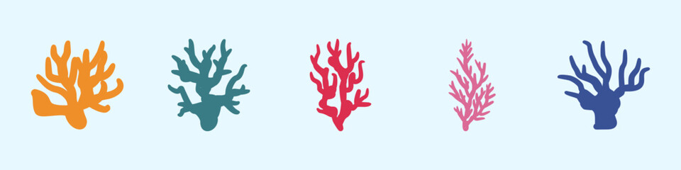 Obraz premium Hand Drawn Underwater Coral Reefs with Colorful Tropical Fish – Marine Ocean Life Illustration