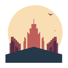 Fototapeta premium Geometric City From Birds Eye