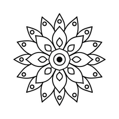 Mysore Style Mandala with Peacock Feathers