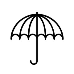 Umbrella icon vector, yellow black design, weather symbol, rain protection clipart, safety umbrella graphic, minimal parasol, storm cover element, wet season art, stylish rainfall equipment shape