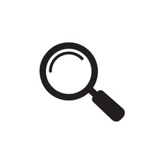 Magnifying Glass Icon for Search or Exploration with Clear Lines, a Symbol of Investigation, Study, and Detailed Inspection Activities