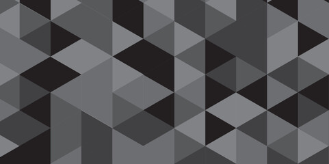 Modern triangle mosaic gray Background. Overlap random vector element. Business polygonal texture. Abstract low polygon Geometric banner wall background. Seamless Abstract polygon.	