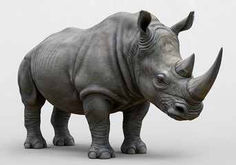 Obraz premium Rhino: A Digital Colossus
