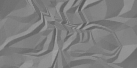 Gray crumpled paper Blank white crumpled and creased paper poster.	