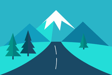 Fototapeta premium winter mountain landscape