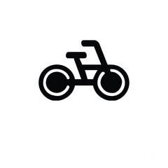 Fototapeta premium A vintage bicycle icon isolated on a white background with a modern spin