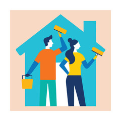 Couple Renovating and Painting Their New Home