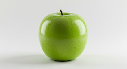 Green apple on white background