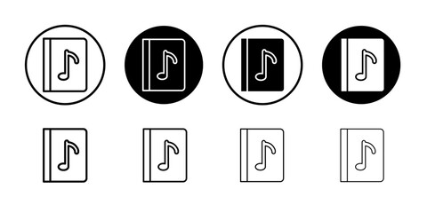 Audiobook icon Thin line illustration set vector