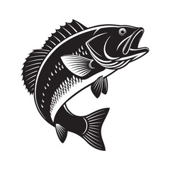 Fototapeta premium Large Fish Silhouette Symbol