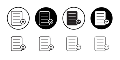Complaint icon Thin line illustration set vector