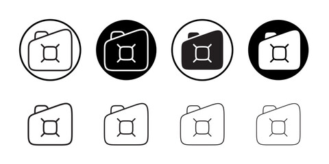 Fuel icon Thin line illustration set vector
