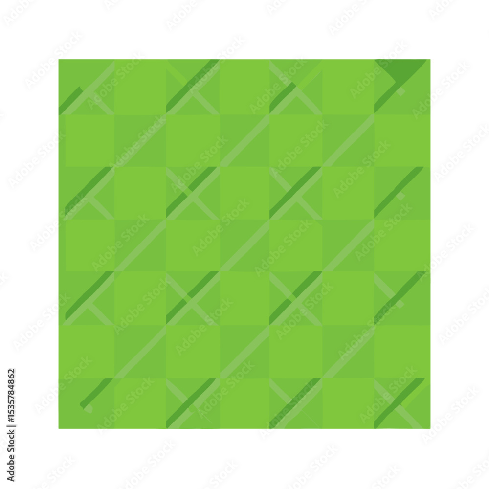 Aufkleber abstract green tiled background with crosslike lines forming geometric pattern colorful vector icon