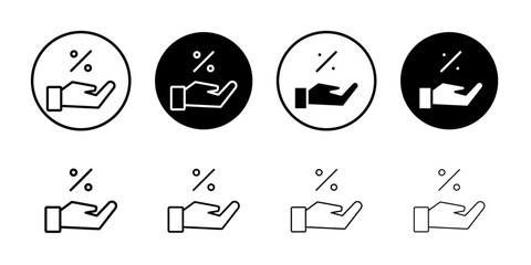 Interest icon Thin line illustration set vector