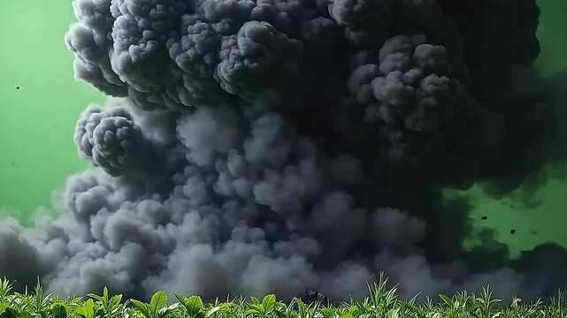 burst blackamoor ash nothingness soar potently ended angstrom luminous park background, the thickset ash overcast propel dynamically piece spotlight the ornate surround beneath.