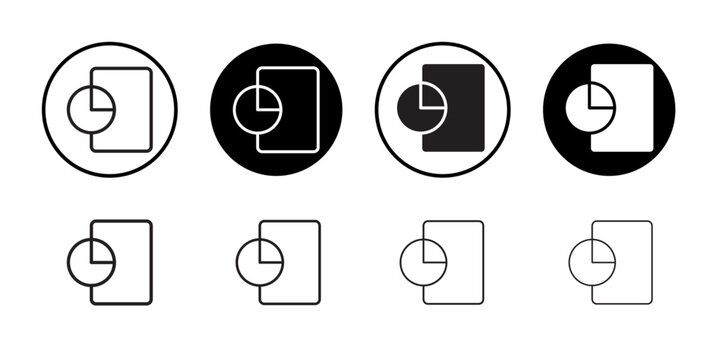 Report icon Thin line illustration set vector