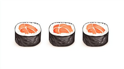 Delicious sushi rolls featuring fresh salmon, perfect for culinary enthusiasts and food lovers alike.