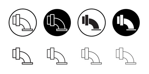 Sewage icon Thin line illustration set vector