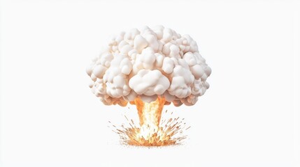 A dramatic illustration of an explosion, highlighting the impact of conflict and destruction in modern society.