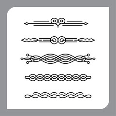 Obraz premium Elegant vintage calligraphic elements and decorative page designs set