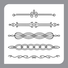 Obraz premium Elegant vintage calligraphic elements and decorative page designs set