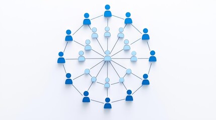 Conceptual illustration of social connections, representing networking, community, and collaboration among individuals.