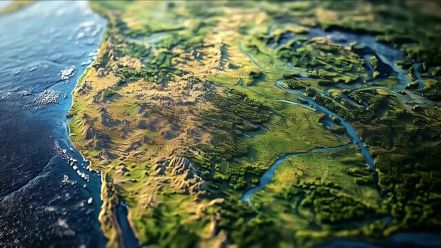  North America on globe
