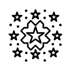 Obraz premium Elegant Black and White Starburst Design with Geometric and Festive Elements colorful vector icon
