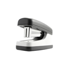 "Mini office stapler transparent background PNG image &ndash; front view, strong hard lighting, harsh shadows, realistic plastic and metal details, isolated clean cutout"

