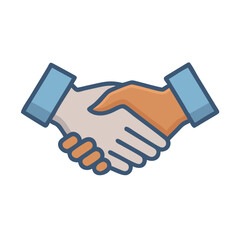 A Symbol of Agreement The Handshake Representing Business Partnership and Collaboration colorful vector icon