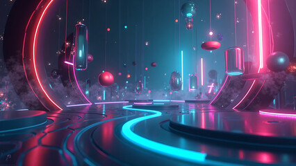 abstract neon light background
