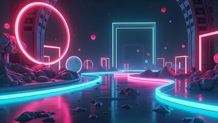 abstract neon light background