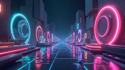 abstract neon light background