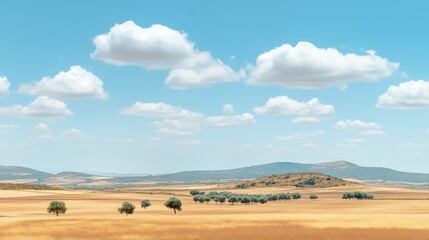 Expansive landscape under a vibrant sky.