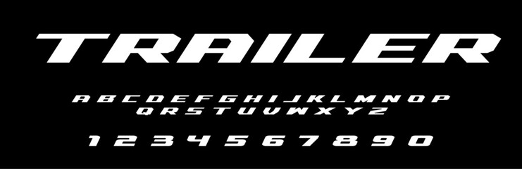 Trailer lettering vector graphic apparel clothing prints eps svg png. Typography Fonts graphics designs posters stickers. Download it Now in high resolution format and print it in any size	